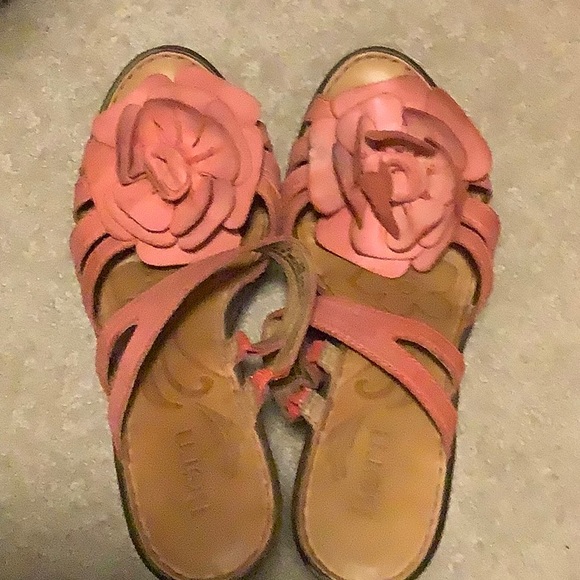 Pink box born shoes heels leather flower 8 - Picture 3 of 6